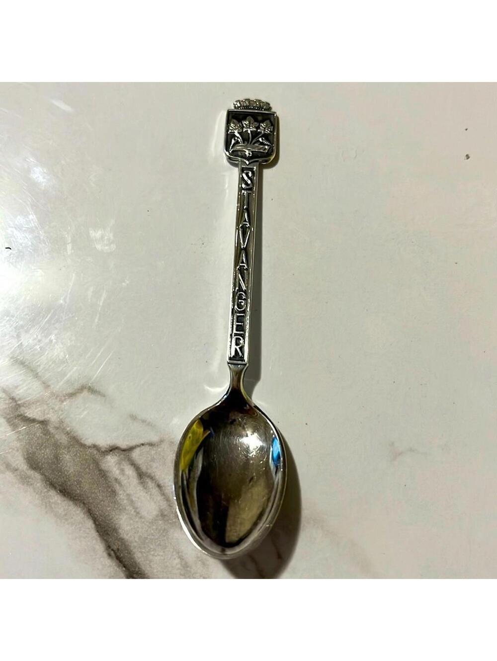 Vintage Stavanger Souvenir Silver Spoon 🥄 Polished From Trip to Norway.
